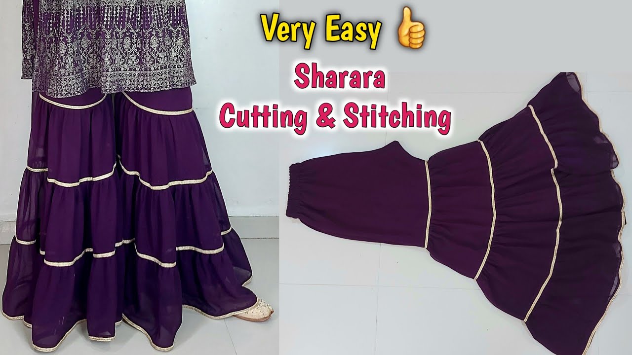 Gharara/Sharara Cutting and Stitching || Gharara EASY making||Latest Sharara  Dress Design - YouTube